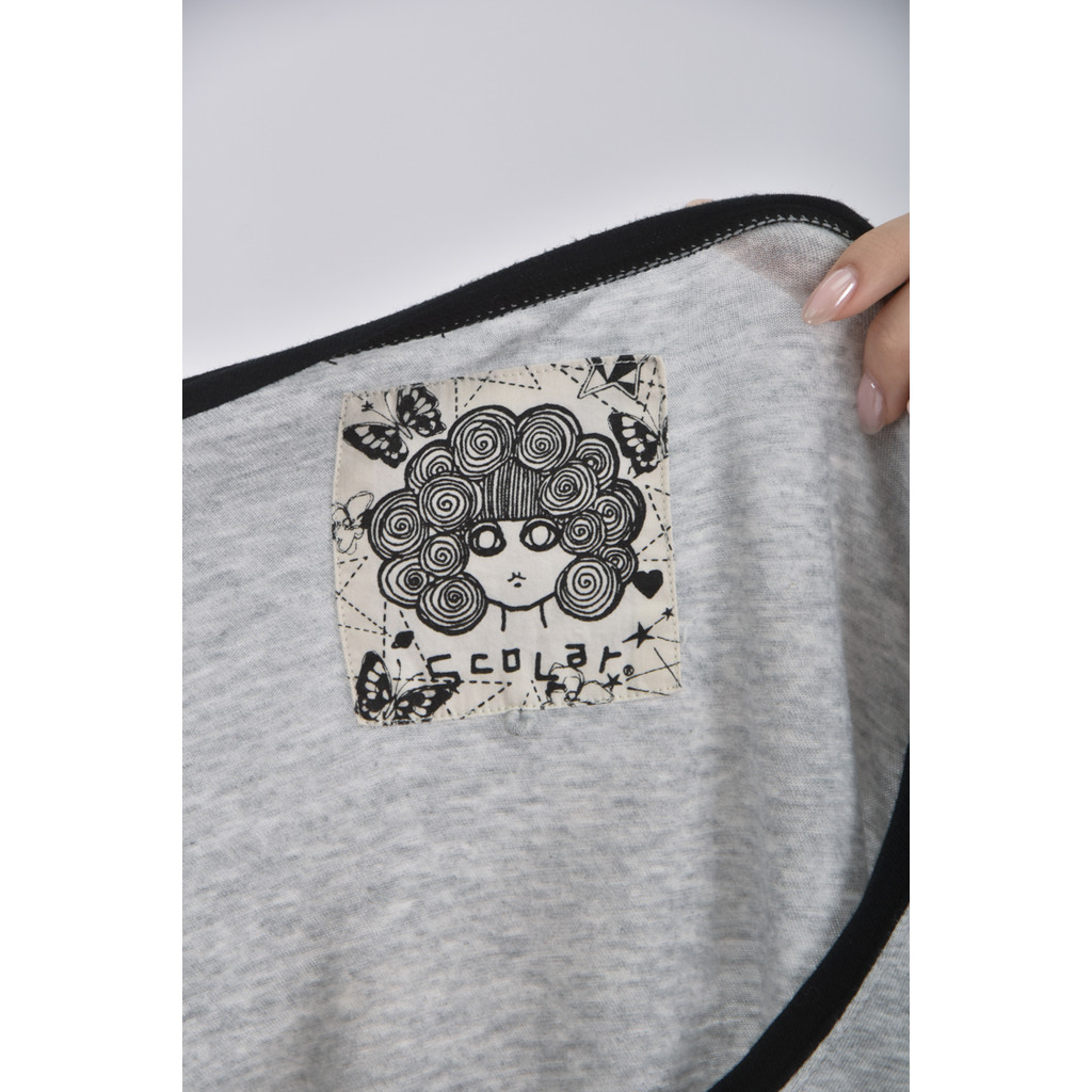 (M) scolar棉質純棉小象灰色洋裝二手衣, , large