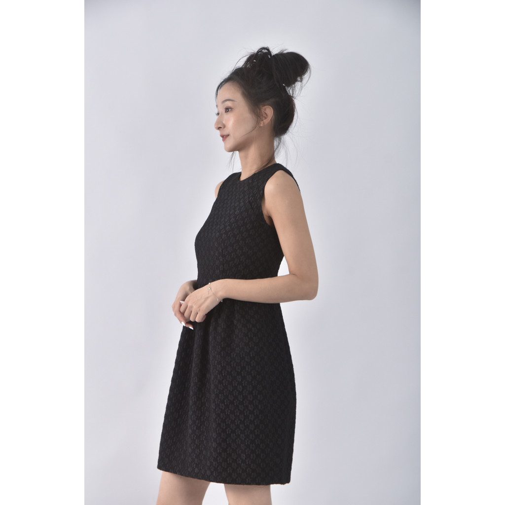 (S) chica質感圓領黑色洋裝二手衣, , large