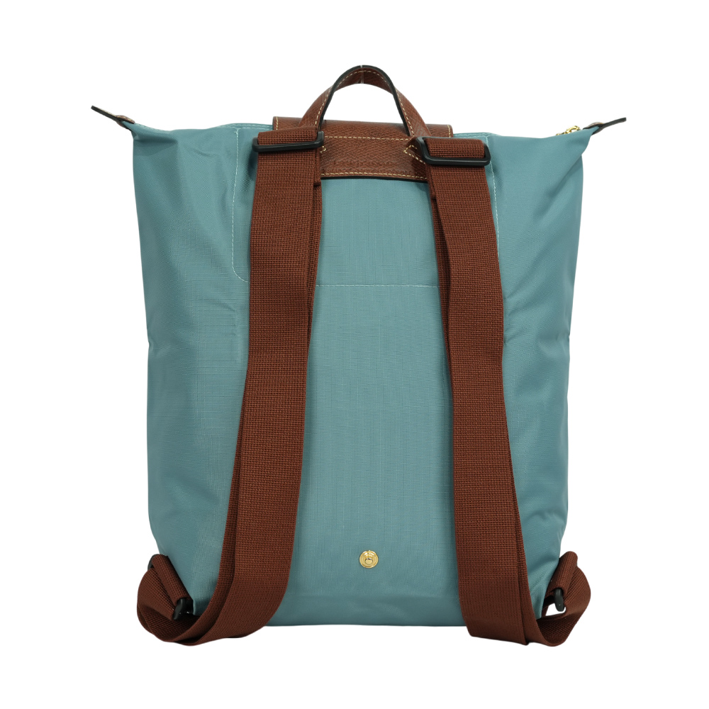 LONGCHAMP Le Pliage Original M 再生帆布中型折疊後背包/尤加利色, , large