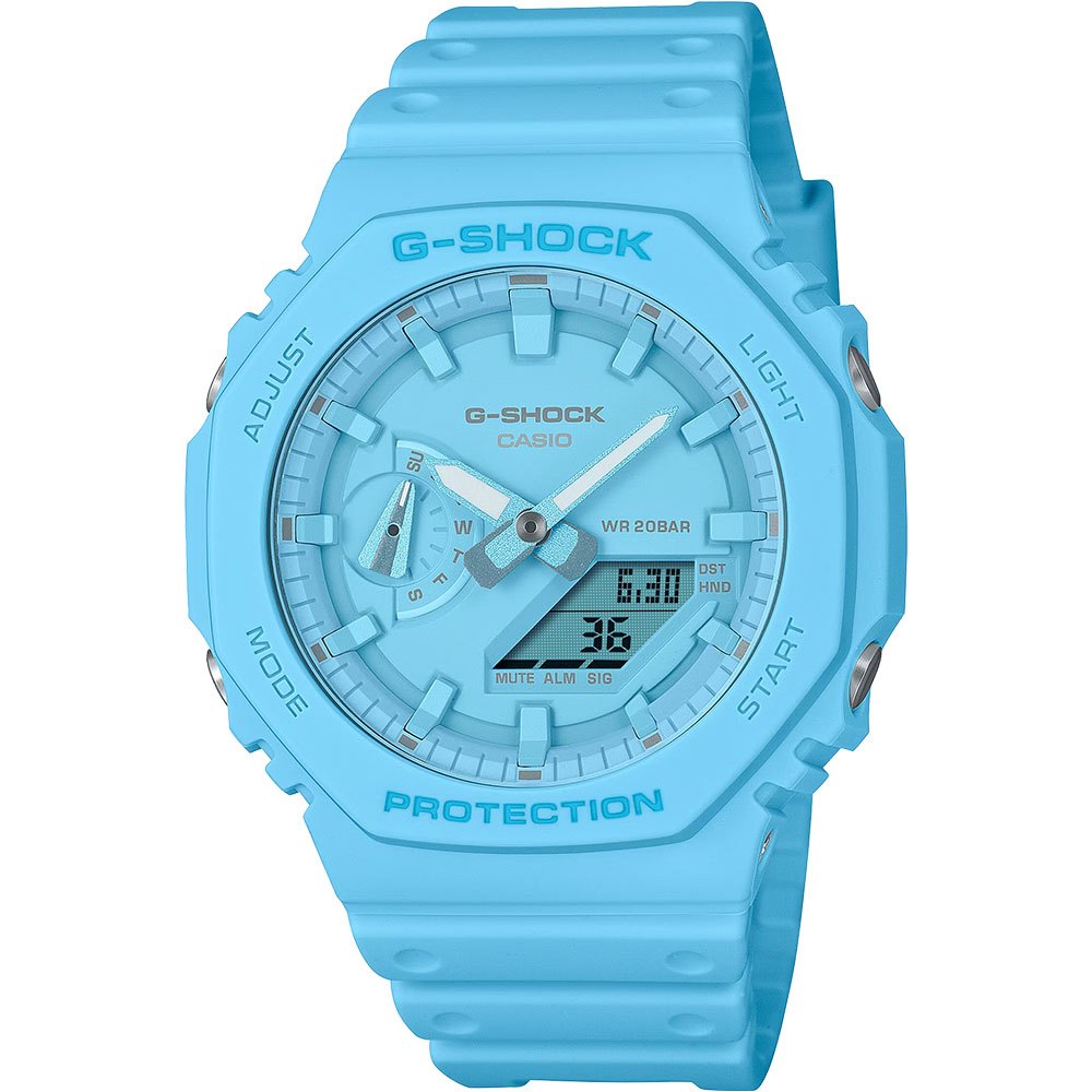 CASIO 卡西歐 G-SHOCK 單色美學 八角 雙顯手錶 GA-2100-2A2, , large