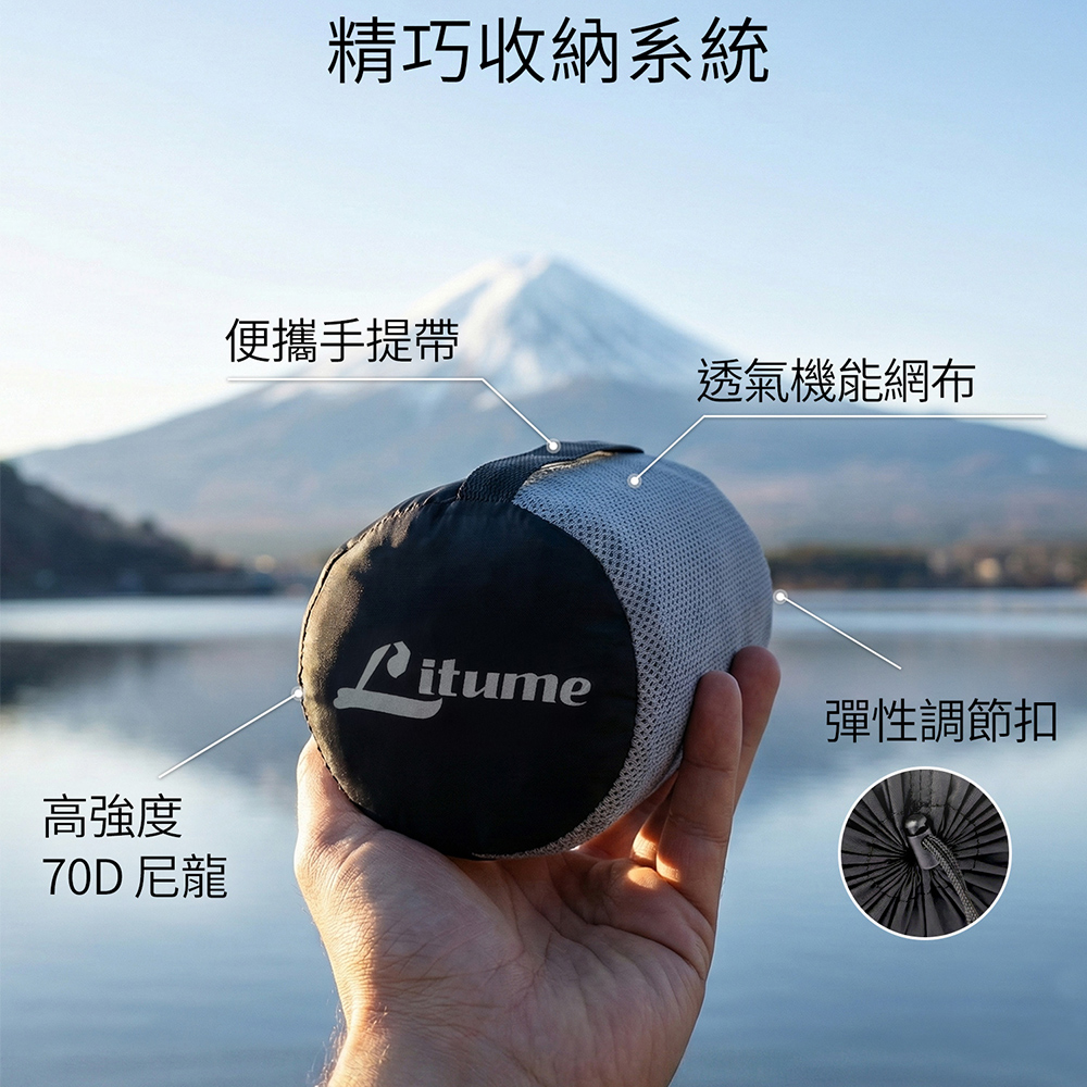 Litume E650 天鵝絨旅行毛毯 深藍灰, , large