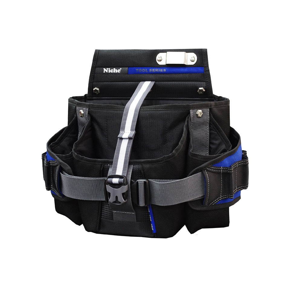 【Niche 樂奇】大開口工具收納袋 腰包 腿袋 TL-6208 電工、水電工、木工的工具包，建築工作工具收納袋, , large