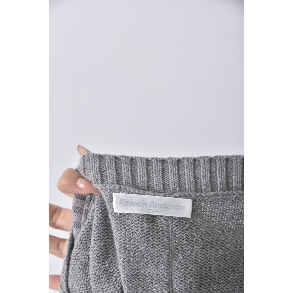 (M) kinloch anderson質感棉質圓領灰色短袖上衣二手衣, , large