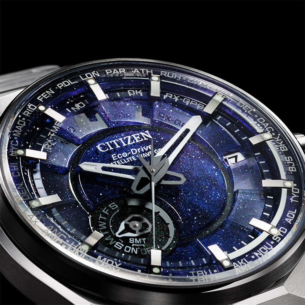 CITIZEN 星辰 限量週年紀念款 超級鈦GPS衛星對時手錶-星際藍 禮物 CC3097-52L, , large