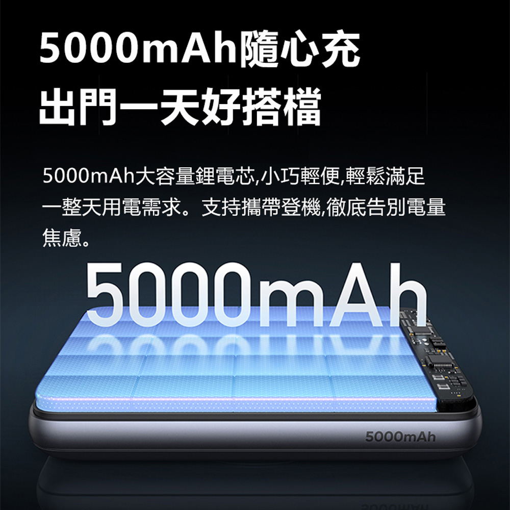 Mcdodo麥多多 LQ MC836 Meta系列20W旋轉支架數顯金屬磁吸行動電源5000mAh 18.5Wh, , large