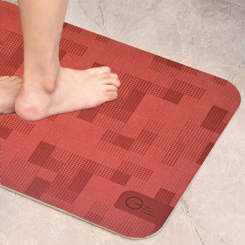 【怪獸】OGL 10秒頂吸 厚切特舒軟式珪藻土吸水地墊 完美格調 (60x40cm) -異國玫瑰, , large