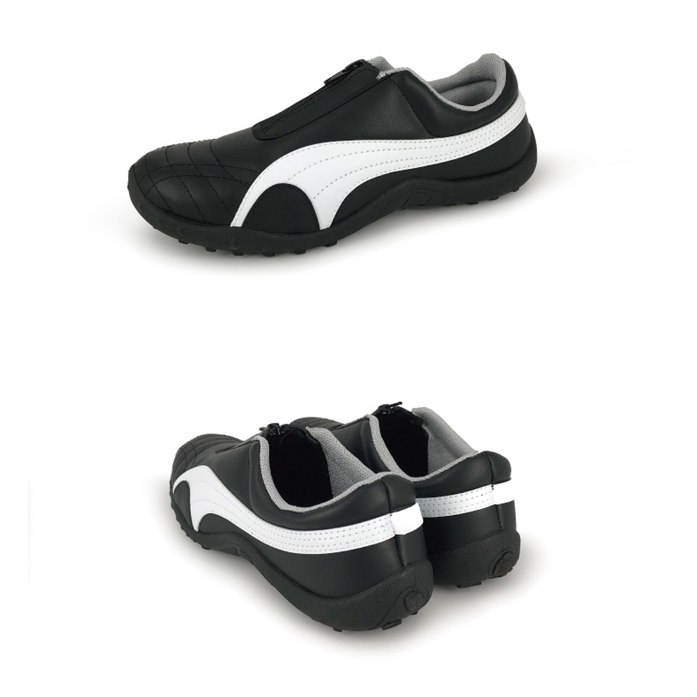 襪套式男休閒運動鞋 男運動鞋 男鞋 簡約 撞色 拉鍊 免綁鞋帶 省力 耐髒 人體工學 柔軟 抓地 防滑 黑 白 黑紅, , large