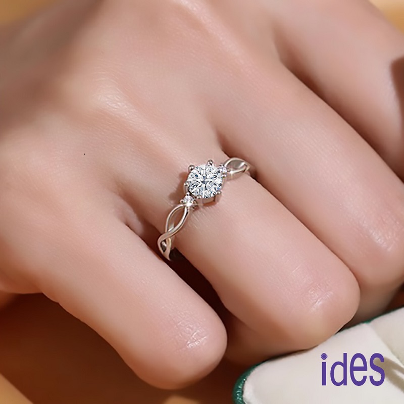 [ides愛蒂思] 日系設計款50分F/VS1頂級3EX車工鑽石戒指結婚戒/寵愛  (戒圍請於訂單備註), , large