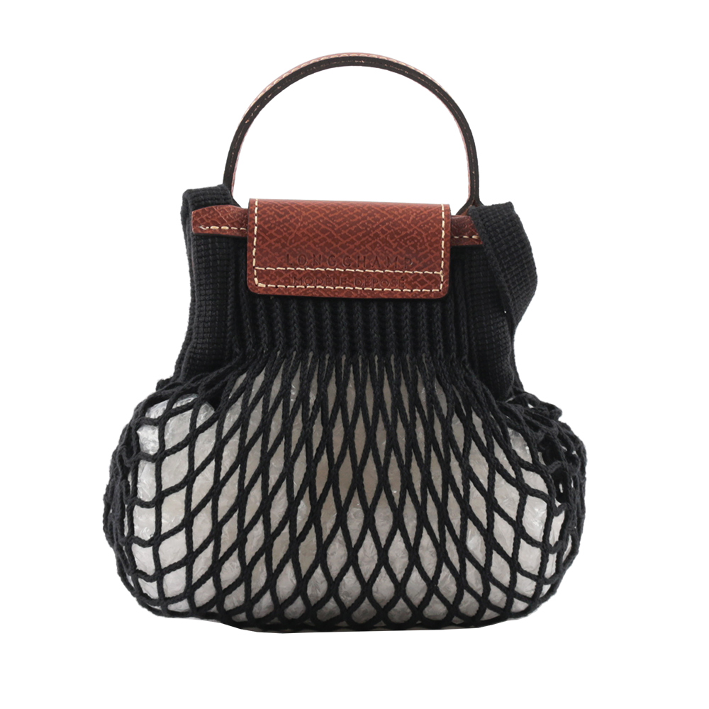 LONGCHAMP XS號 LE PLIAGE FILET 二用漁網包/黑色, , large