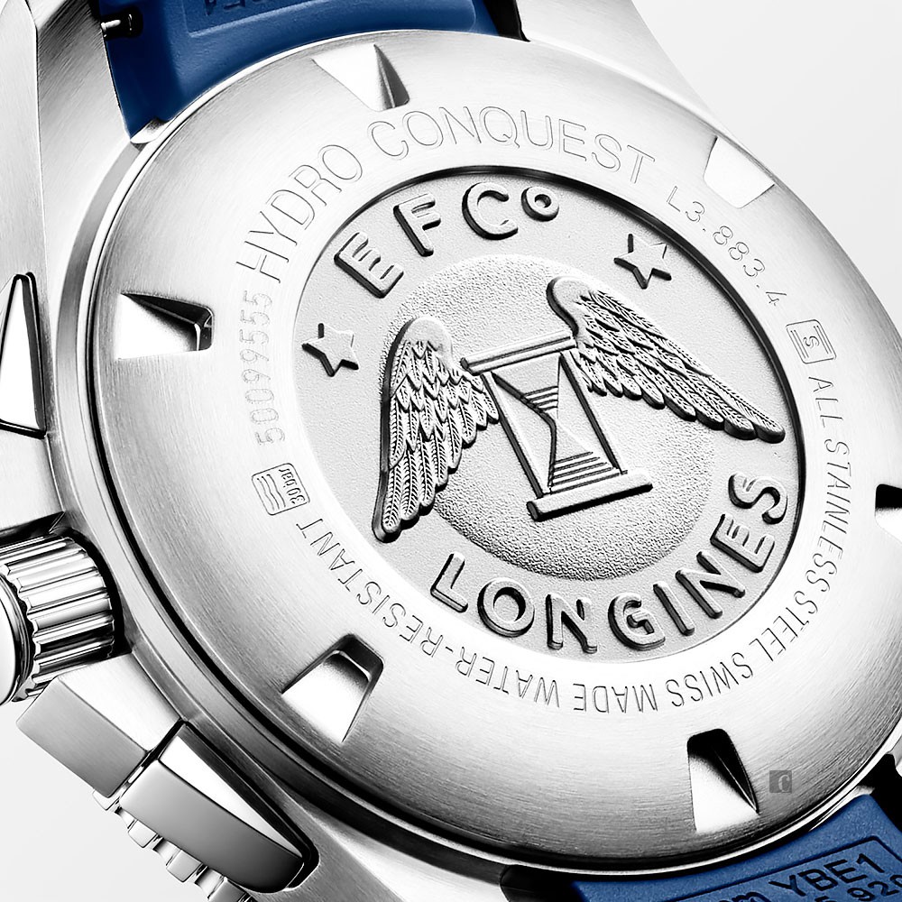 LONGINES 浪琴 深海征服者浪鬼陶瓷計時潛水機械錶-藍/43mm L38834969, , large
