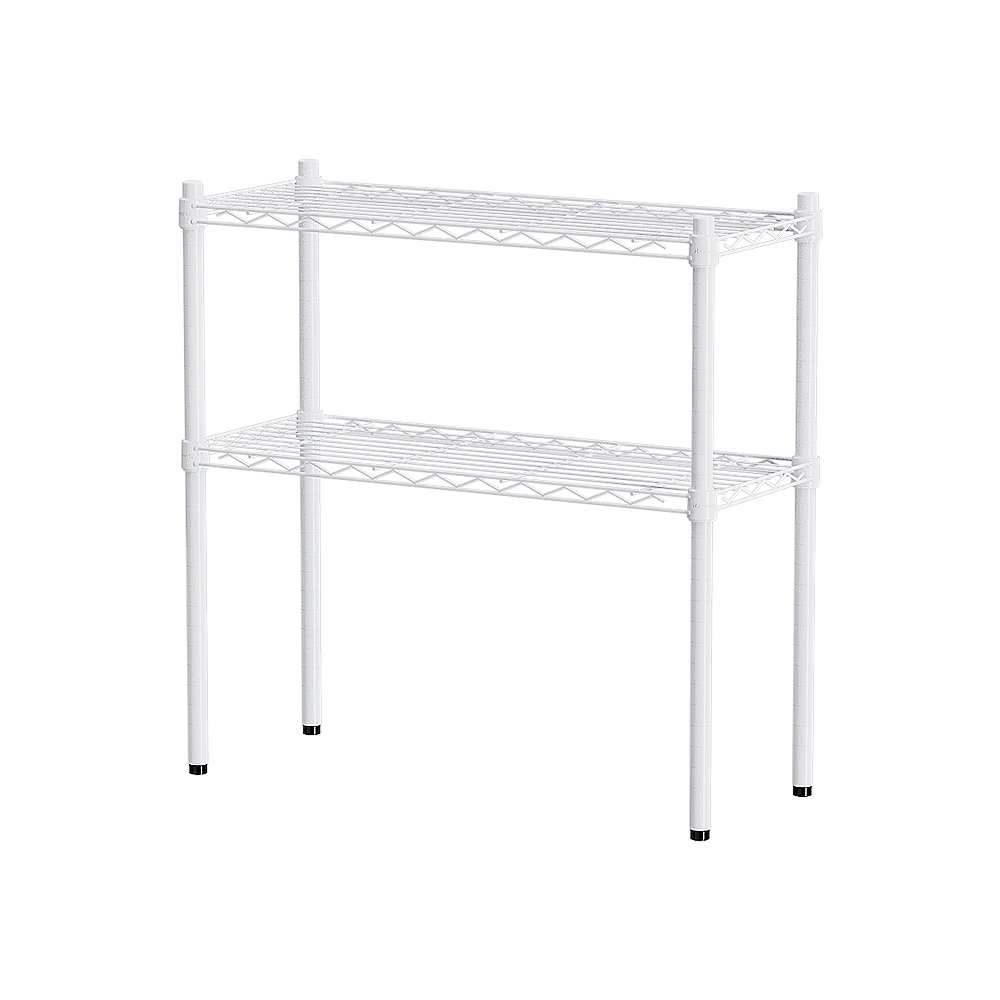 【Y HOUSE】76x30x75cm Lightweight Two-layer Iron Rack Iron Rack Shelf-Painted White, , large