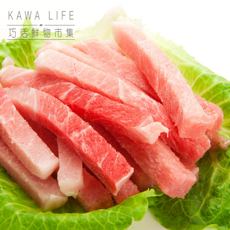 [KAWA巧活]能量豬 低脂腿肉絲(200g), , large