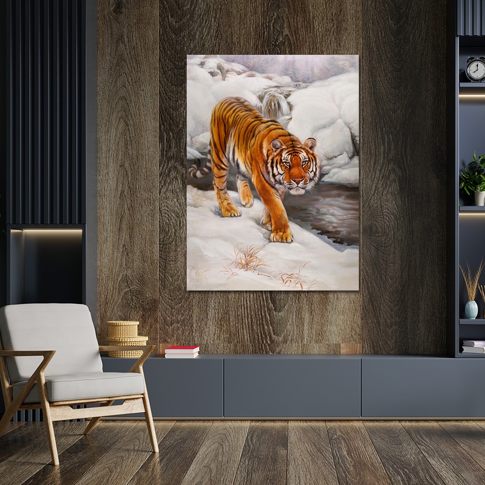 【御畫房】王者雄風 國家一級畫師手繪油畫60&times;90cm(VF-107), , large