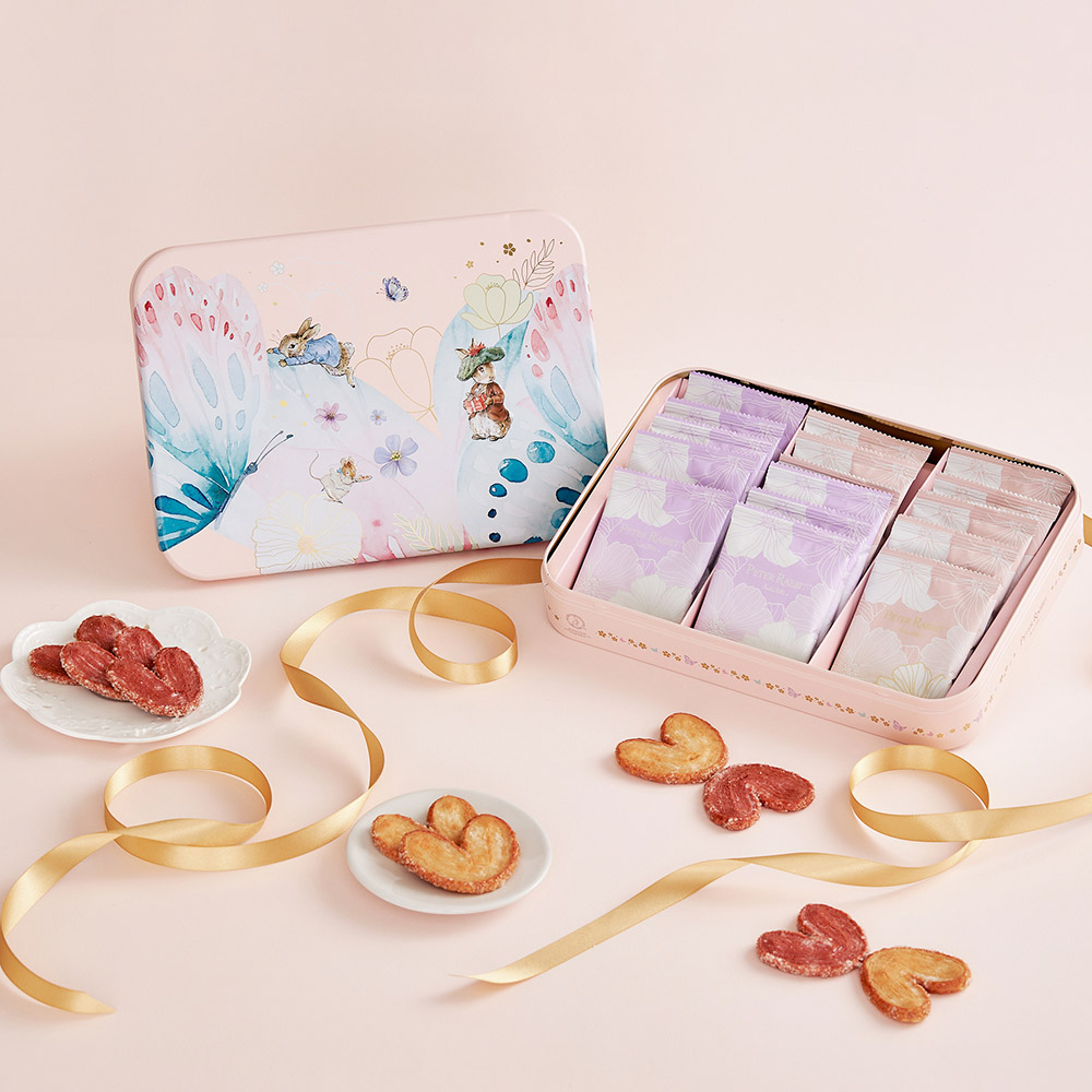 【世豐】【Peter Rabbit 比得兔】比得兔奶油蝴蝶酥禮盒 年節禮盒 喜餅禮盒 手工餅乾禮盒 伴手禮 奶油蝴蝶酥禮盒 蝴蝶酥, , large