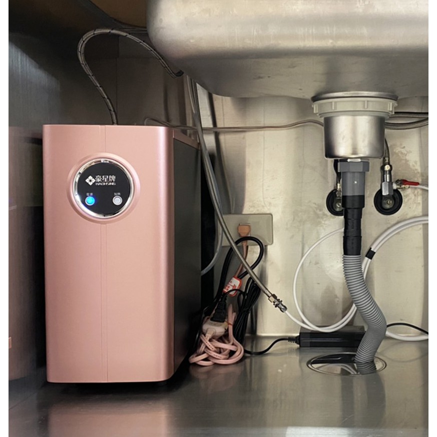 【麗水生活】豪星 HS-170 廚下型冷熱飲水機 玫瑰金-含龍頭(空機無過濾)可搭配各式過濾設備 廚下加熱器, , large