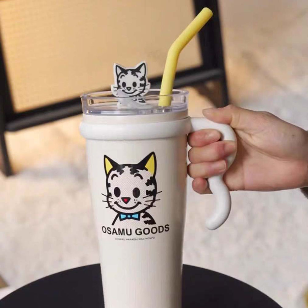 BEDDY BEAR 杯具熊 巨巨保溫杯 海量系列900ml帶柄吸管杯 茶水分離CAT, , large