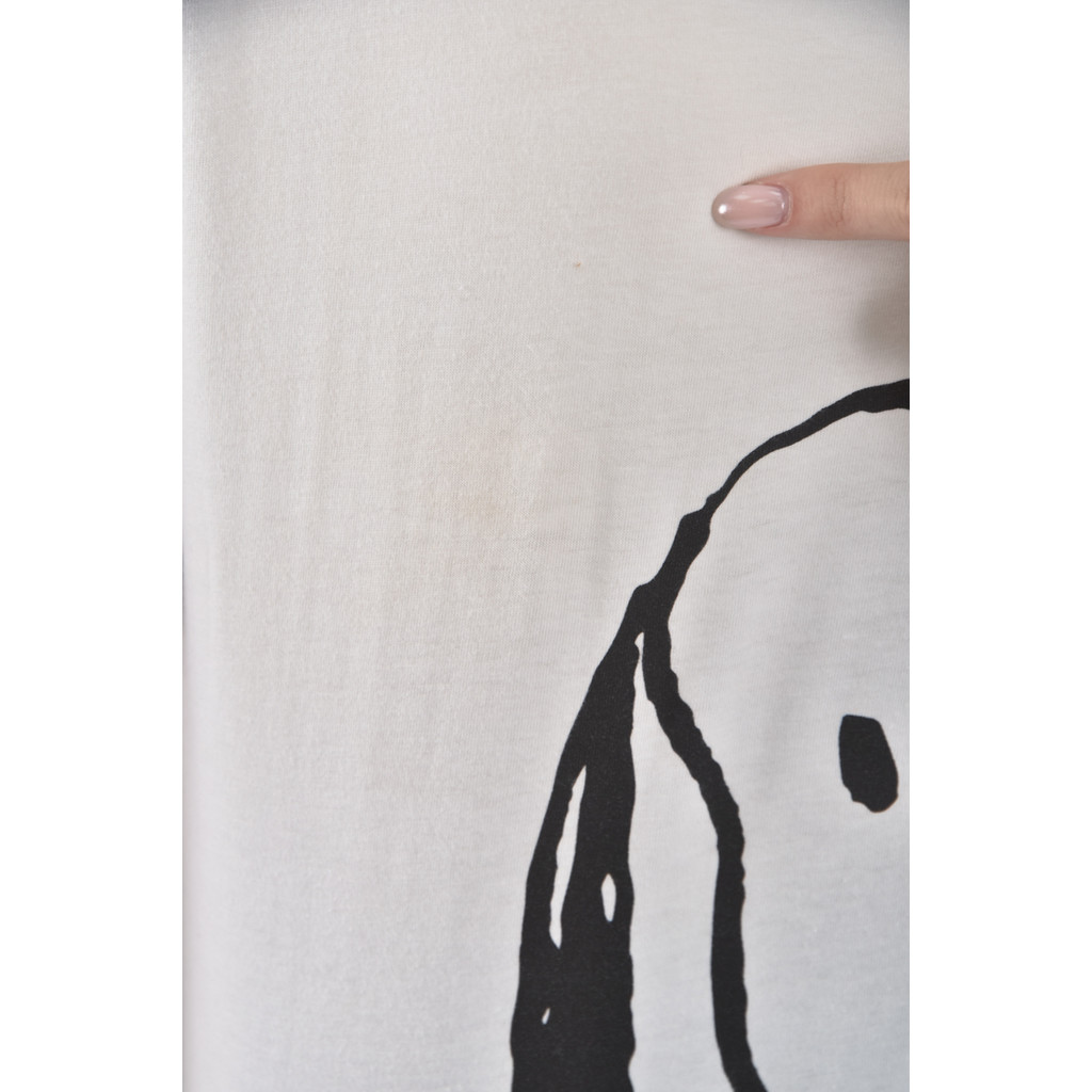 (S) peanuts卡通白色短袖上衣二手衣, , large