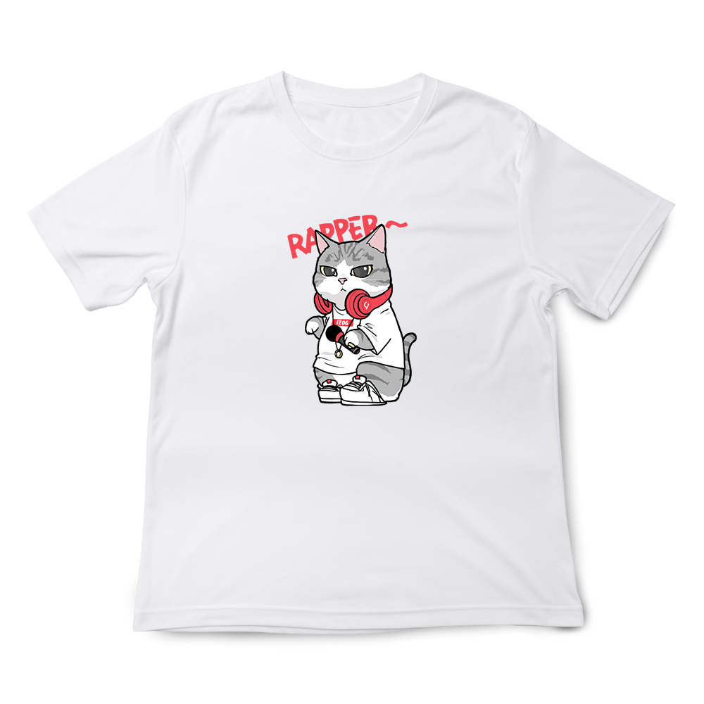JZ TEE Hip-Hop Cat Graphic Tee, , large