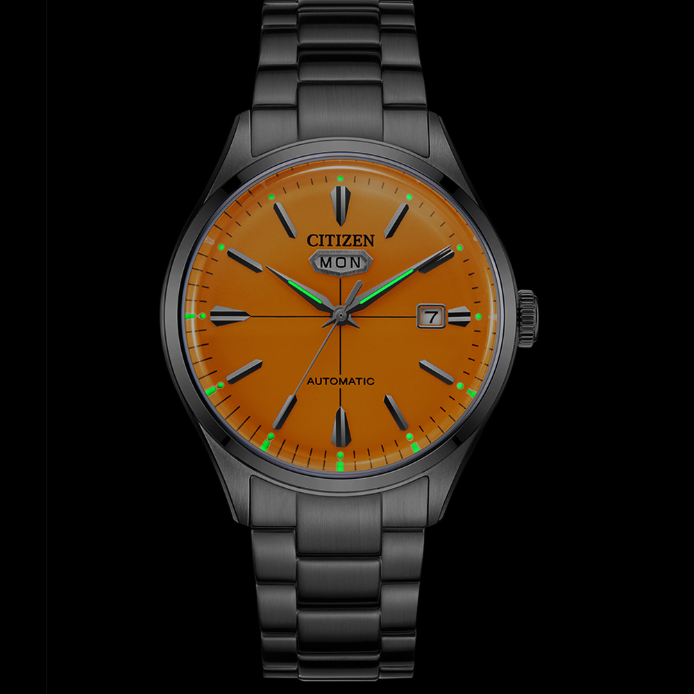 CITIZEN 星辰 朝日C7機械錶-黃 NH8391-51Z, , large