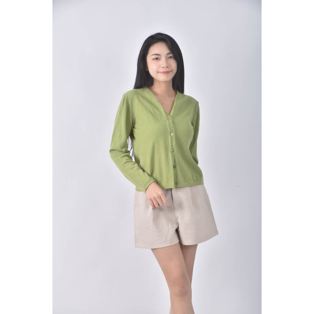 (M) burberryv領綠色外套二手衣, , large