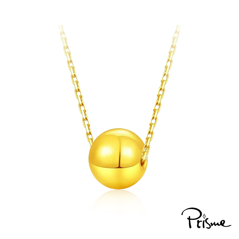 【Prisme Gold】黃金項鍊 5mm圓珠 金珠 鍊墜項鍊 (金重：約0.05錢±0.02), , large