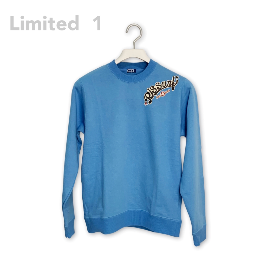 Personalized letter print sweatshirt sky blue, , large