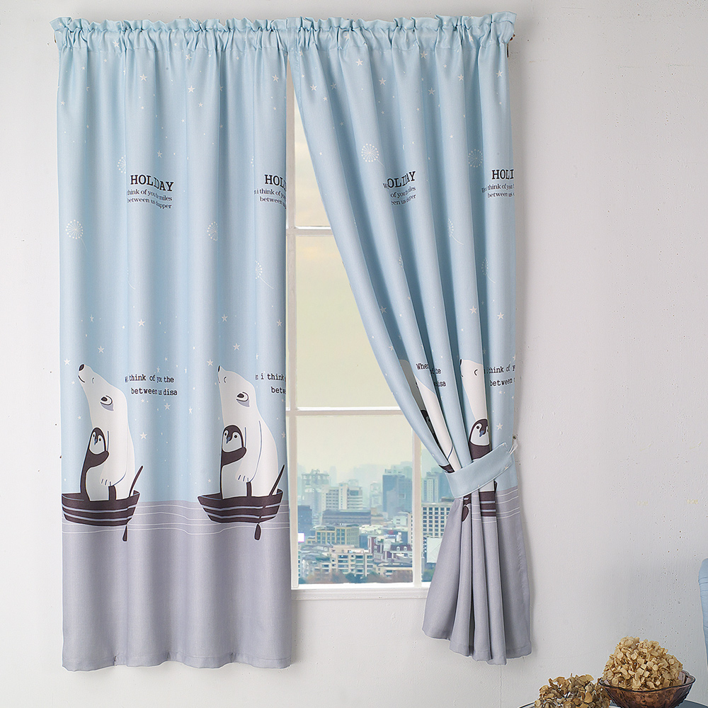 Printed UV-Blocking Blackout Curtain, , large