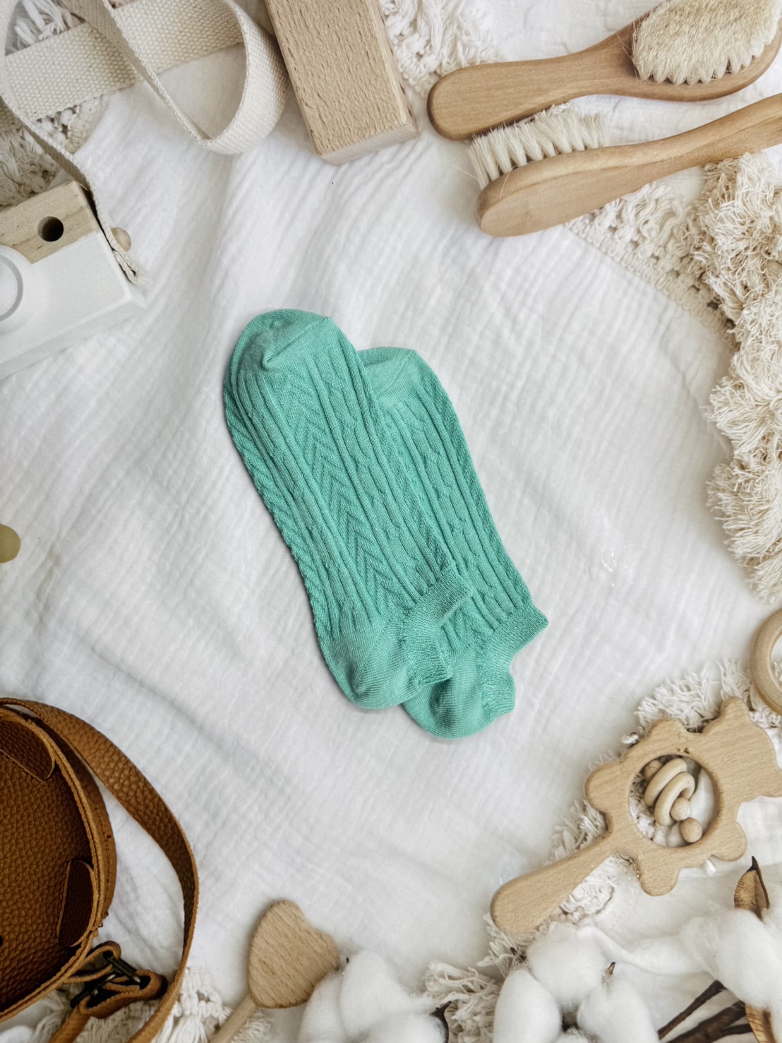 【RUNWAY】《RUNWAY SOCKS》Japanese/Korean Style Candy Socks – 22 Colors, Double Cylinder No-Show Socks – Pastel Green Limited Quantity – While Supplies Last, , large