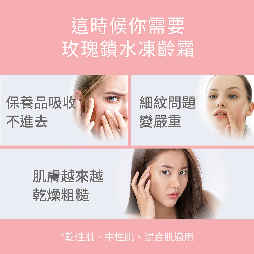 【FJ豐傑生醫】玫瑰鎖水凍齡霜-60ml/瓶(鎖水抗老ｘ平衡油脂), , large