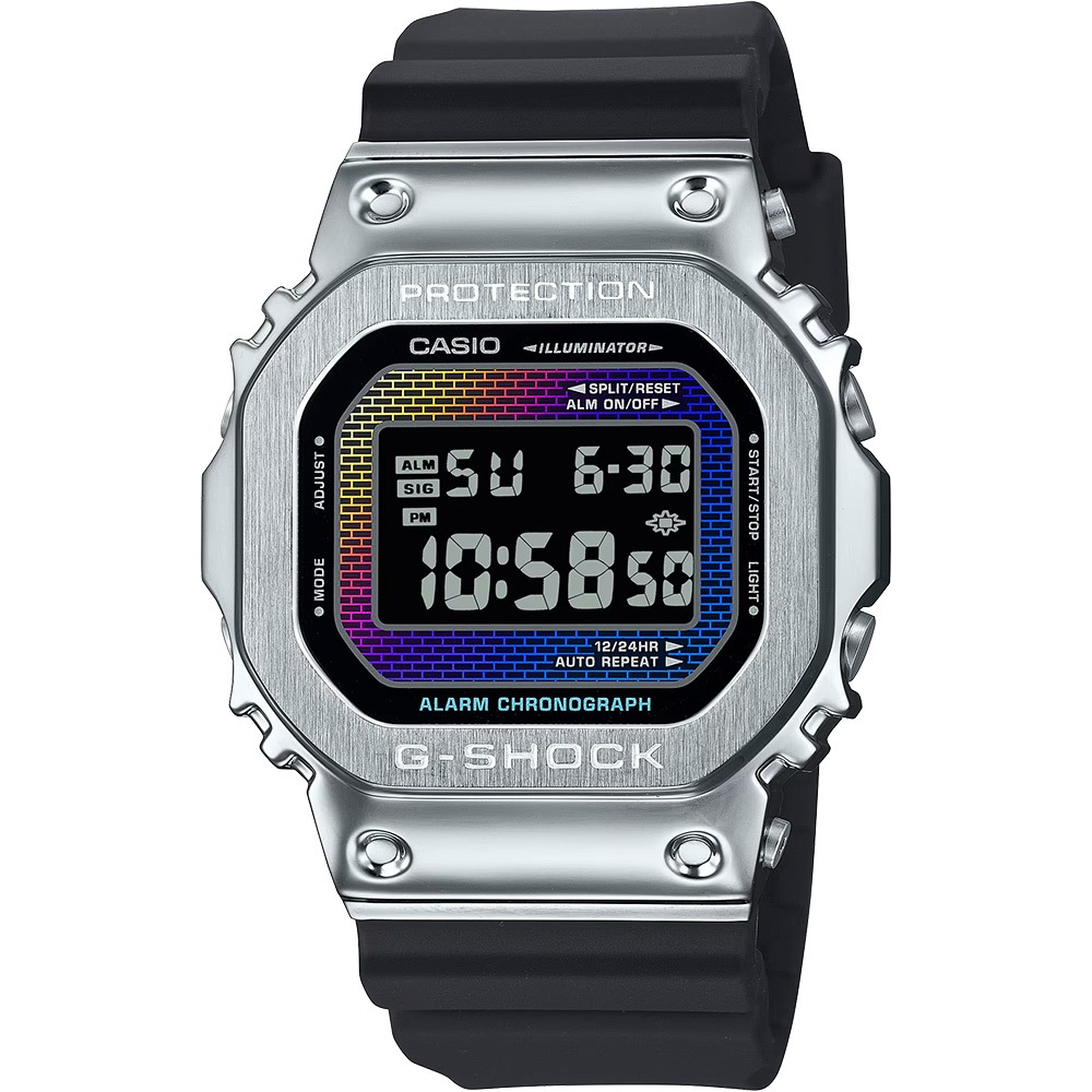 CASIO 卡西歐 G-SHOCK 彩色磚牆系列 電子錶 學生錶 GM-5600RW-1