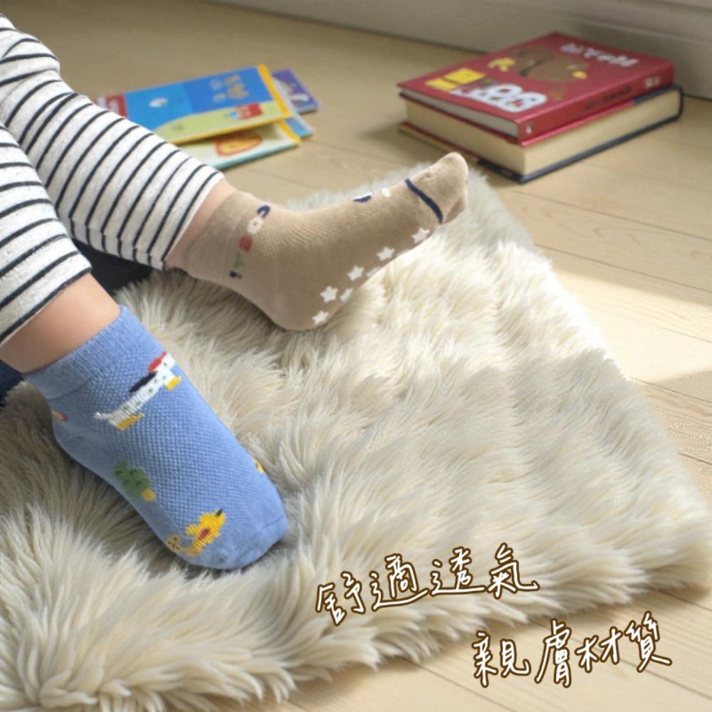 [凱美棉業]10雙組 隨機出色 純棉止滑童襪 粉嫩日常款 男童女童襪 卡通童襪 可愛襪 13-16cm, , large