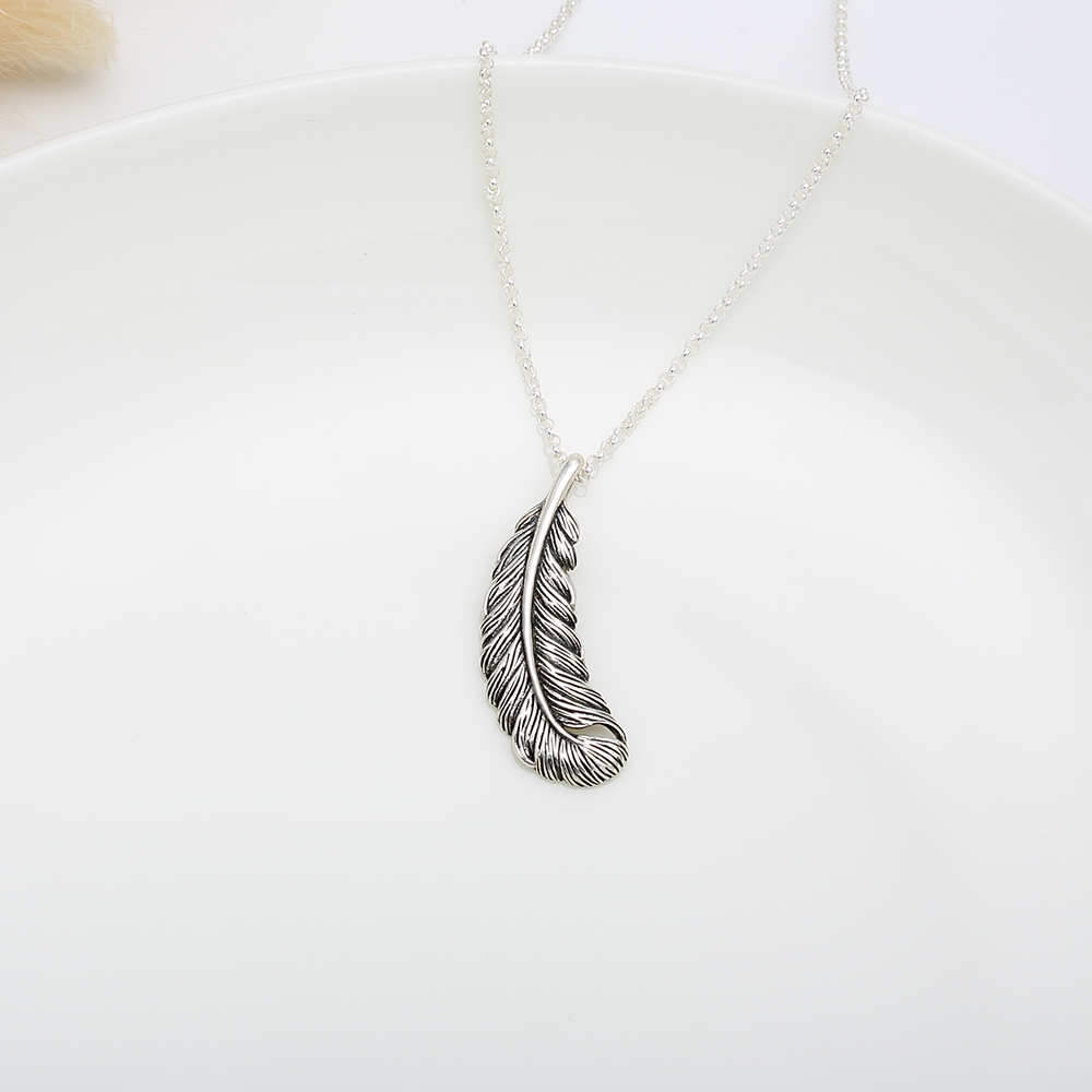 【Angel & Me】Feather Hope s925 sterling silver necklace gift, , large