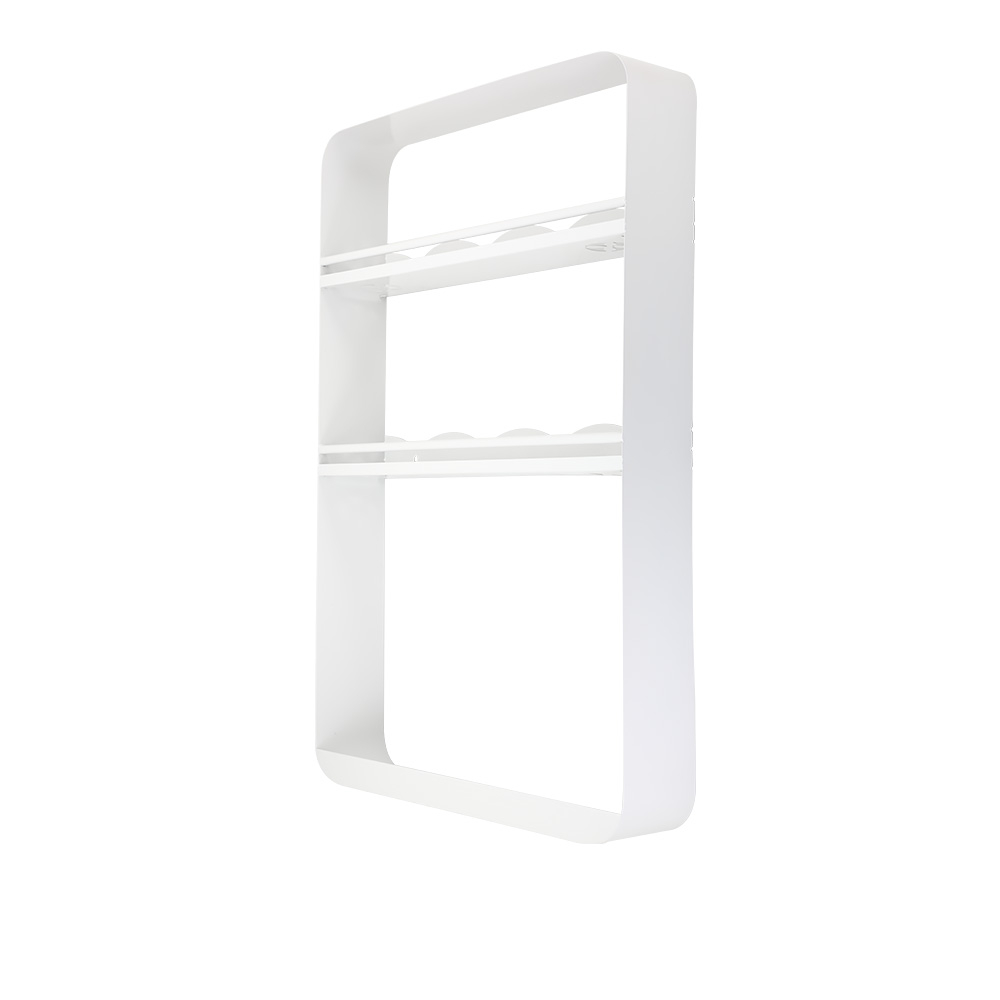 SHCJ 免打孔壁掛鋁質置物架 【珍珠白三層】壁掛架 收納架 收納層架 收納 浴室收納 廚房置物架 化妝品收納架 免打孔 收納架 瓶罐架 浴室架 廚房架, 珍珠白, large