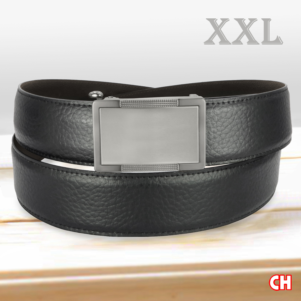 【CH-BELT 銓丞皮帶】加長尺寸XXL 內穿式自動扣皮帶 男紳士皮帶腰帶(黑XXL)