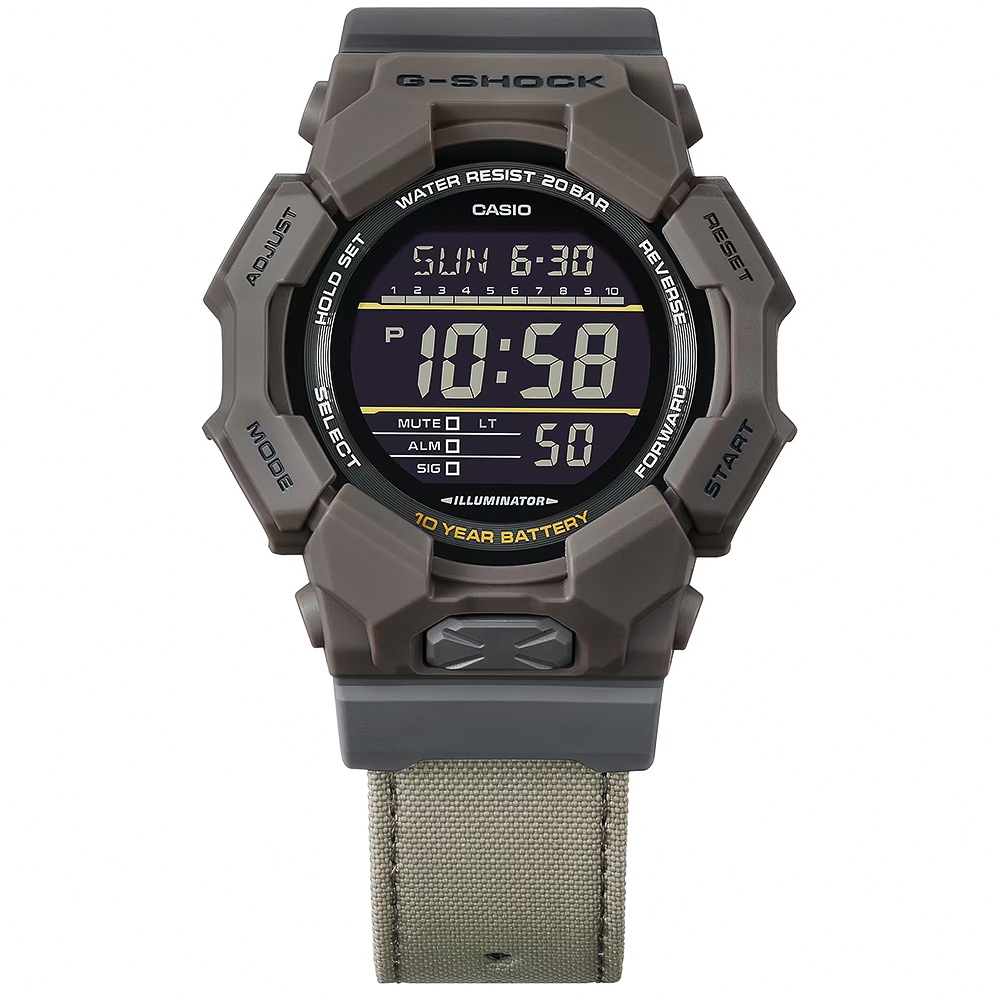 CASIO 卡西歐 G-SHOCK 天然染料 10年電力 電子手錶 學生錶 GD-010CE-5, , large