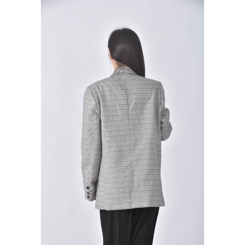 (M) spring b西裝線條黑色外套二手衣, , large