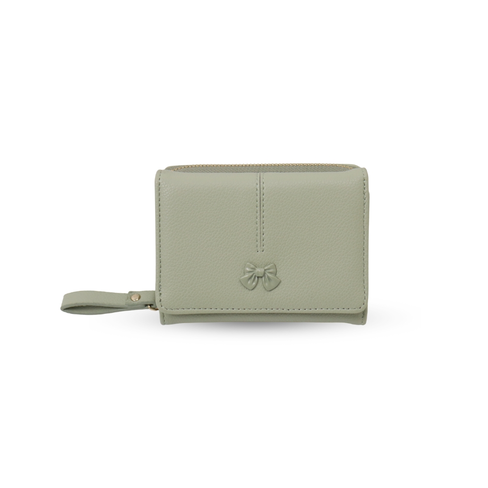 Ribbon&eacute; 柔霧翻蓋零錢中夾 女夾 韓系氣質皮夾 可愛短夾 人氣女用皮夾 情人節禮物, , large