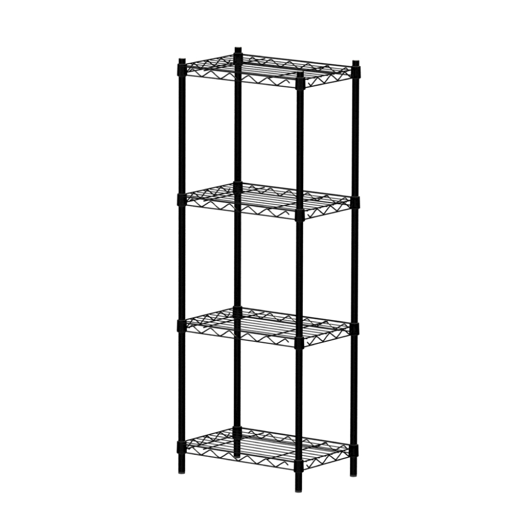 KIWISH 43x28x60H Black 3-Tier Wire Shelving Unit | Heavy Duty Metal Storage Rack | Made in Taiwan, Free Shipping, , large