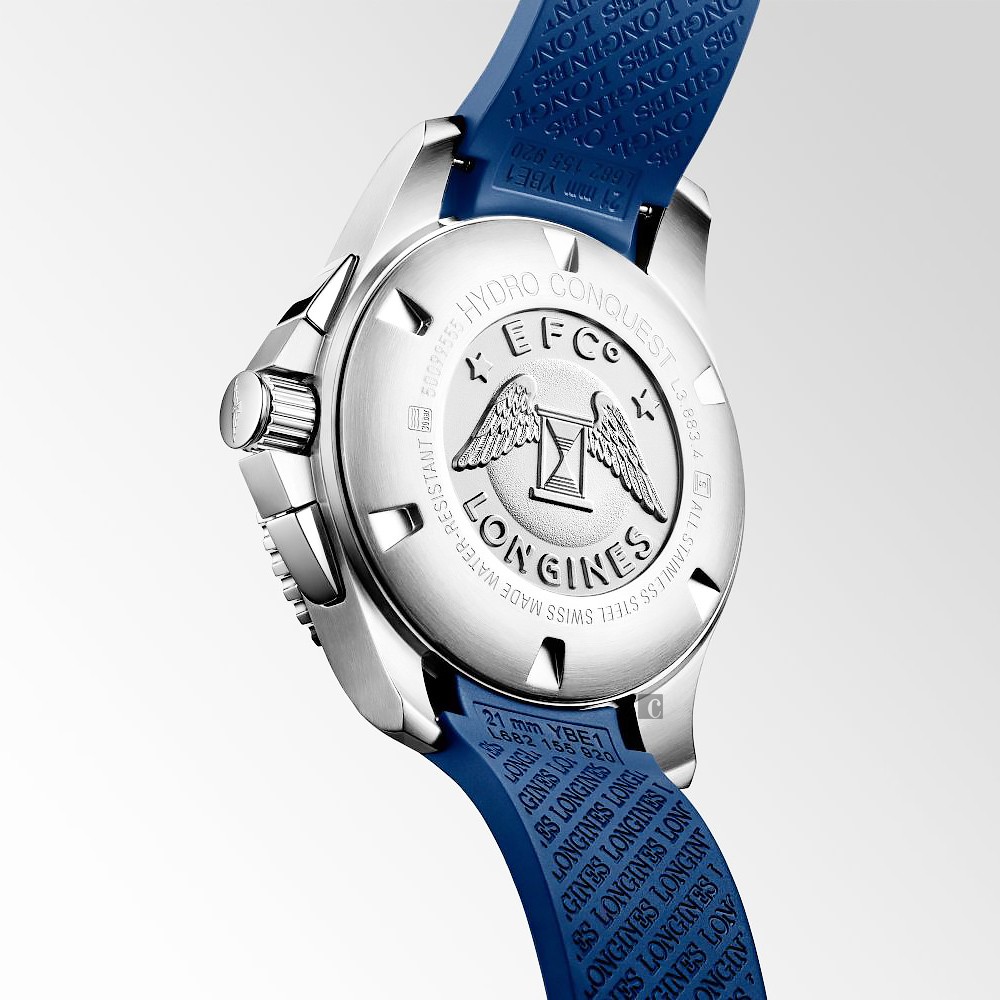 LONGINES 浪琴 深海征服者浪鬼陶瓷計時潛水機械錶-藍/43mm L38834969, , large