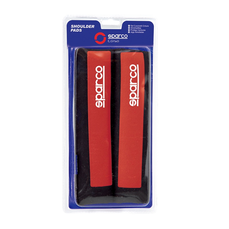 SPARCO Seat Belt Pads, 紅色, large
