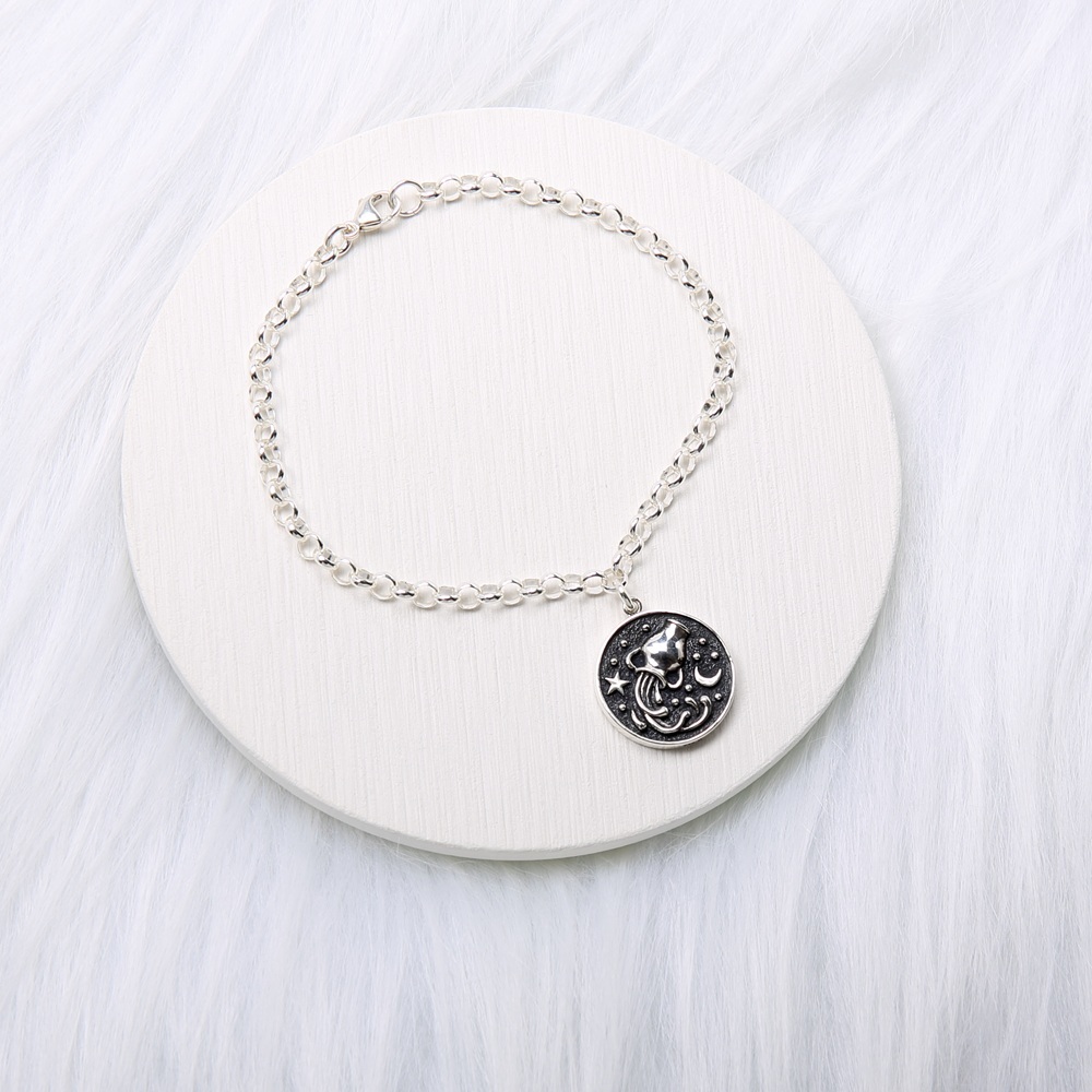 【Angel & Me】水瓶座 1/20-2/18 雙面 硬幣 925 純銀 手鍊 腳鍊, , large