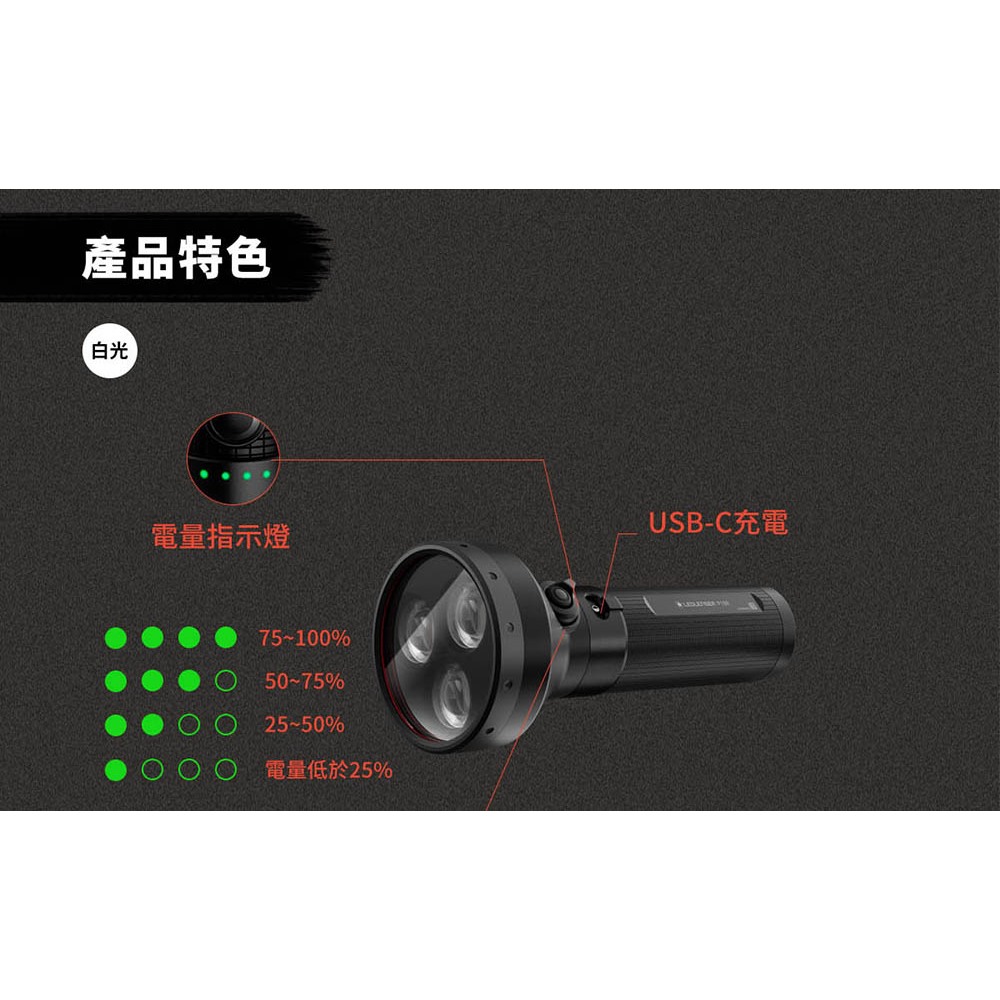 【德國Ledlenser】P18R 充電式伸縮調焦手電筒, , large