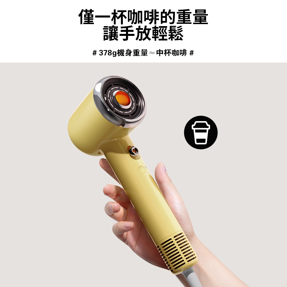 ZHIBAI 直白&nbsp;高速BLDC正負離子吹風機-台灣總代理通過BSMI認證保固2年-小甜筒-兩色可選(S1), , large