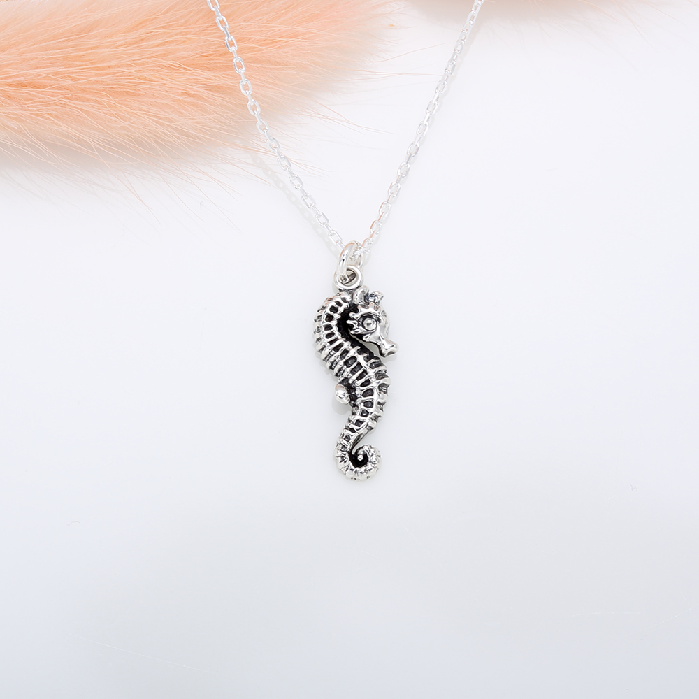【Angel & Me】Mr. seahorse paternal love s925 sterling silver necklace gift, , large