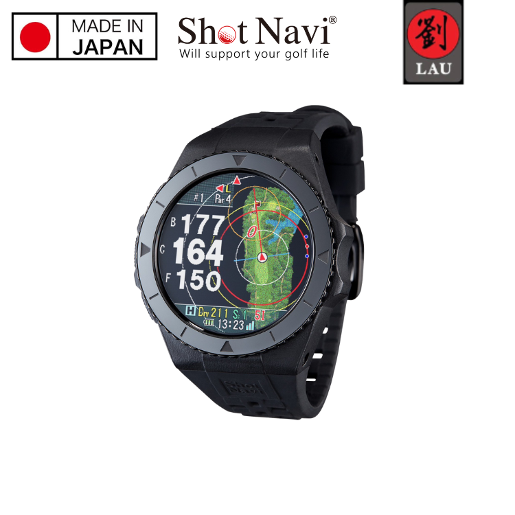 【日本製】Shot Navi Exceeds 高爾夫GPS定位手錶(黑), , large