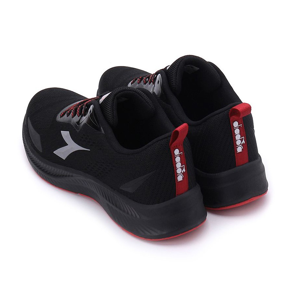 DIADORA迪亞多那 寬楦輕量慢跑鞋 男運動鞋 男鞋 簡約 時尚 透氣 徘濕 散熱 保護後跟 止滑 穩定 黑紅 灰藍, , large