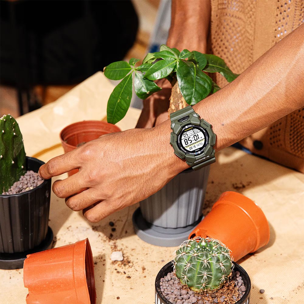 CASIO 卡西歐 G-SHOCK 軍綠色10年電力 大螢幕電子錶 學生錶 GD-010-3, , large