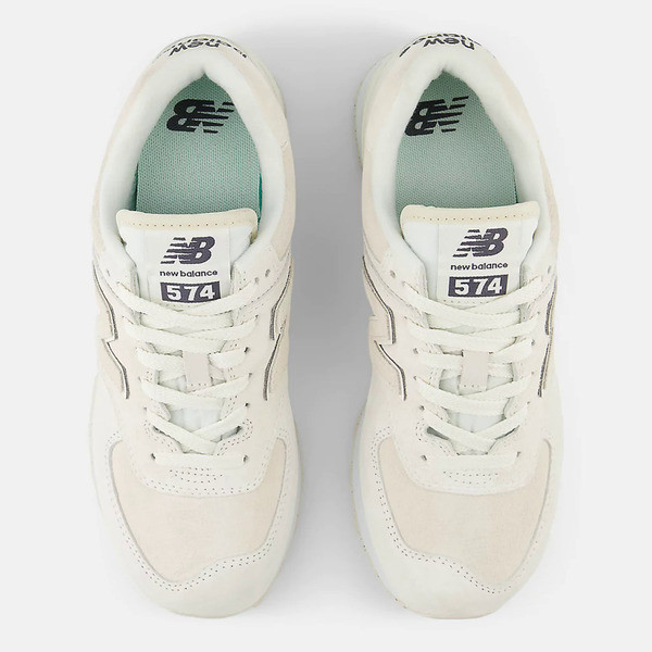 Kixpress-New Balance 女 休閒鞋 運動 經典 復古 B楦 NB 574 緩震 海鹽 米白 [WL574HJ2], , large