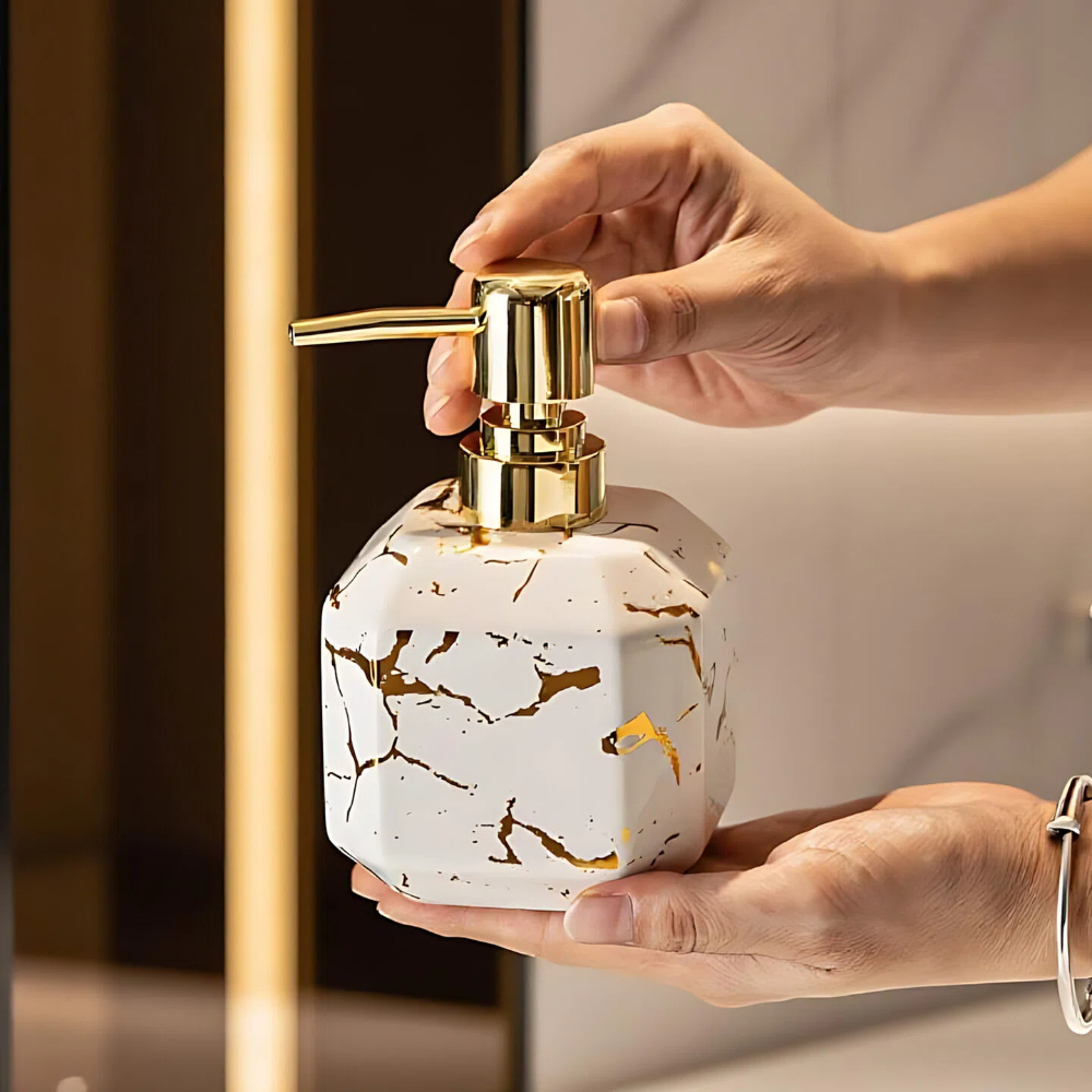 【A&R】御石鎏金陶瓷洗護按壓瓶 380ML - 曜石黑, 曜石黑, large