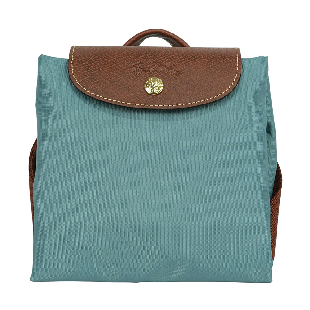 LONGCHAMP Le Pliage Original M 再生帆布中型折疊後背包/尤加利色, , large